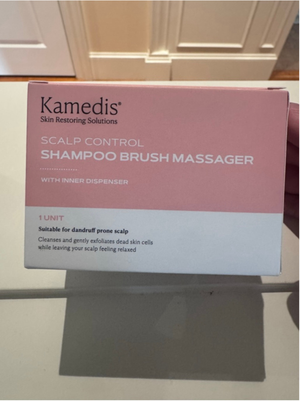 Kamedis Scalp Control Shampoo Brush Massager White Pink